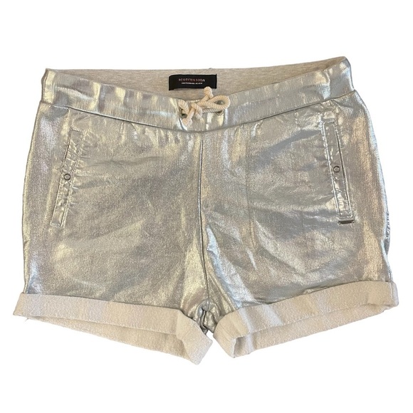 Scotch & Soda Foil Printed Sweat Shorts, Silver, Size 1 (S) - Picture 3 of 9